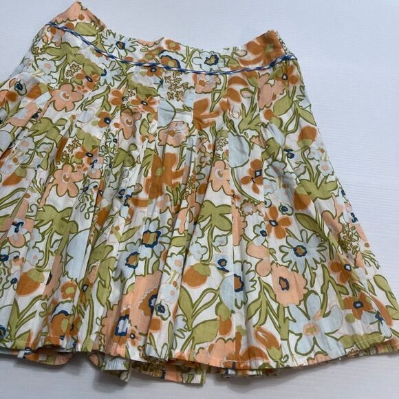 Cleobella Nora Retro Floral Pleated Mini Skirt Size Small Medium See Measurement - Picture 3 of 8